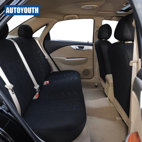 AUTOYOUTH Car Seat Cover Looped Fabric Universal Fit Most Vehicles Seats Covers Black Car Seat Protector Car Accessories