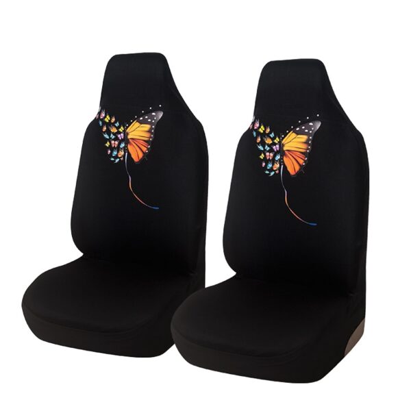 AUTOYOUTH Car Double front seat cover Butterfly Print styles Car Seat Covers Polyester Durable Suitable for most cars