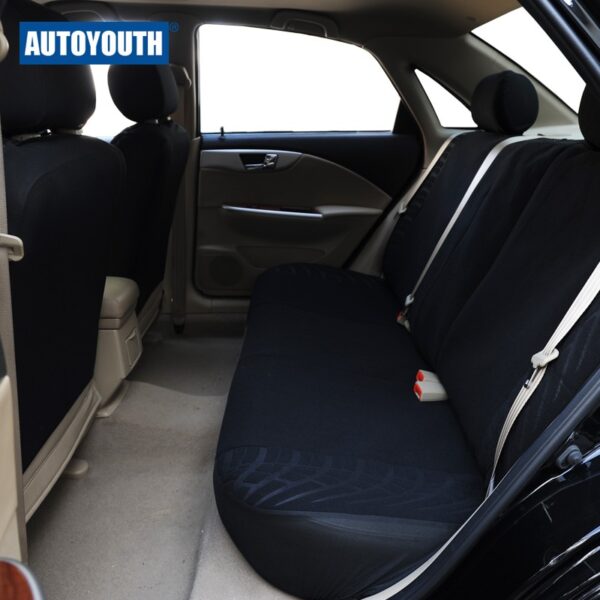 AUTOYOUTH 100% Looped Fabric Car Seat Covers Universal Fit Most Cars SUV Vehicles Seat Cover Black Car Seat Protector