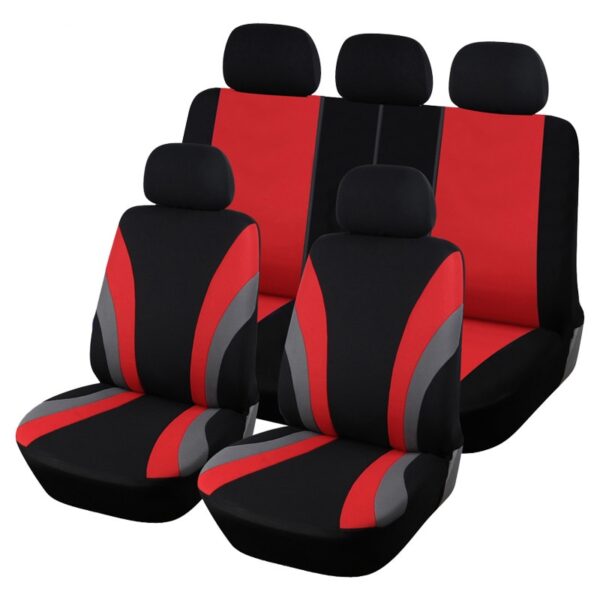 AUTOYOUTH Embroidered Tire Series Car Seat Cover Plain Fabric Bicolor Stylish Car Accessories Suitable For Most Cars