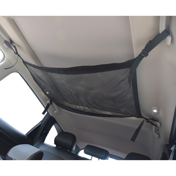 Car Ceiling Mesh Storage Bag Roof Interior Cargo Universal Mesh Bag Can Expand The Sundries Toy Mesh Cloth Storage Bag