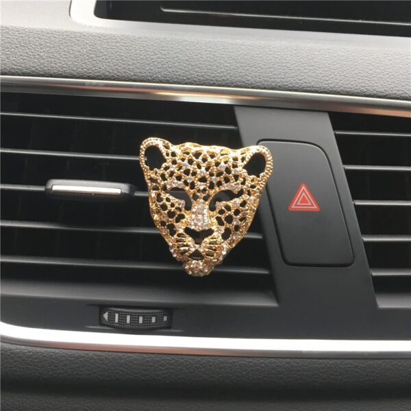 Fashion Leopard Head Outlet Vent Perfume Clip to Remove Odor Car Interior Creative Ornaments Car Perfume Air Freshener