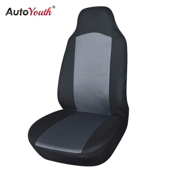 AUTOYOUTH Classic Front Car Seat Covers 2 PCS Black with Gray Universal Fit for lada Honda Toyota Most Auto Interior Car Styling