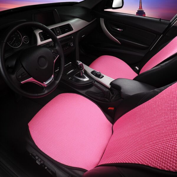 AUTOYOUTH Ultra-Breathable Shining Pink Ice Silk Car Seat Cushion Car Accessories Pad Mat for Auto Supplies 1PCS Multiple Colour