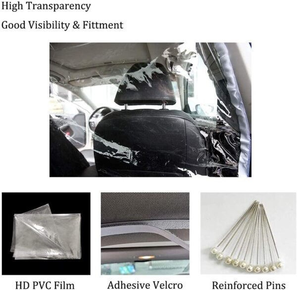 Car Taxi Isolation Film Plastic Anti-Fog Full Surround Protection Cover Cab Front Rear PVC Film To Block The Spread Of Saliva