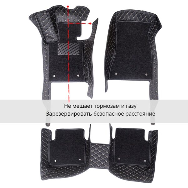 Custom 3D Car Foot Mats Luxury Leather Floor Mat for Peugeot 308 Sw Ford Focus 3 for Bmw X5 E53 for Ord Ranger