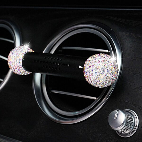 New Car Aromatherapy Stick Creative Metal Diamond Car Air Outlet Aromatherapy Clip Car Solid Fragrance