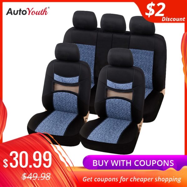 AUTOYOUTH Hollow Breathable Car Seat Cover 3 Color Four Seasons Universal Polyester Seat Cover Suitable for Most Seat Covers