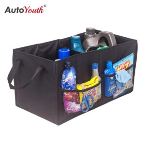 AUTOYOUTH Car Trunk Storage Box Large Collapsible Organizer Compartments Home Car Seat Organizer Car Accessories Interior