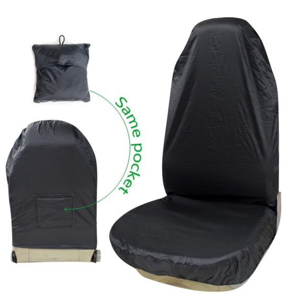 AUTOYOUTH Premium Waterproof Bucket Seat Cover (1 Piece) Universal Fit for Most of Cars Trucks Suvs Black Car Seat Protector