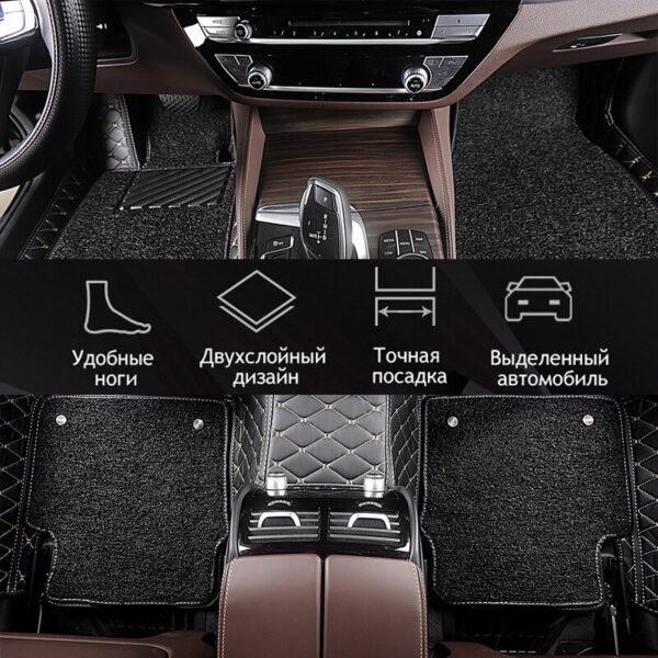 Custom 3D Car Foot Mats Luxury Leather Floor Mat for Peugeot 308 Sw Ford Focus 3 for Bmw X5 E53 for Ord Ranger