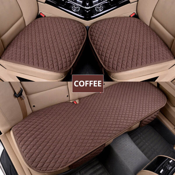 AUTOYOUTH Car Seat Covers Front/ Rear/ Full Set Choose Car Seat Cushion Linen Fabric Car Accessories Universal Size Anti-slip