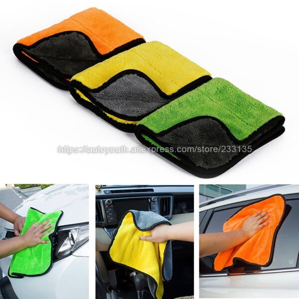 AUTOYOUTH 850gsm Luxury Super Thick Plush Microfiber Car Cleaning Cloths Car Care Microfibre Wax Polishing Detailing Towels