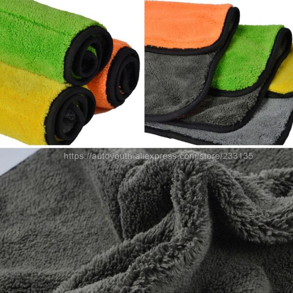 AUTOYOUTH 850gsm Luxury Super Thick Plush Microfiber Car Cleaning Cloths Car Care Microfibre Wax Polishing Detailing Towels